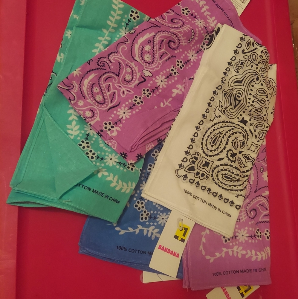 Colorful Paisley Bandanas Set